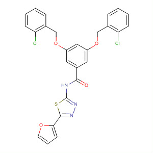 Benzamide,3,5-bis[(2-chlorophenyl)methoxy]-N-[5-(2-furanyl)-1,3,4-thiadiazol-2-yl]-