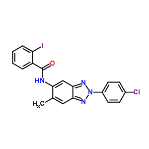 N-[2-(4-chlorophenyl)-6-methyl-2H-benzotriazol-5-yl]-2-iodobenzamide