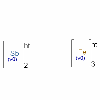 antimony, compound with iron (2:3)