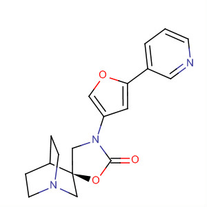Spiro[1-azabicyclo[2.2.2]octane-3,5'-oxazolidin]-2'-one,3'-[5-(3-pyridinyl)-3-furanyl]-, (3R)-