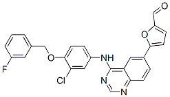 5-[4-[[3-chloro-4-[(3-fluorophenyl)methoxy]phenyl]amino]-6-quinazolinyl]-2-Furancarboxaldehyde