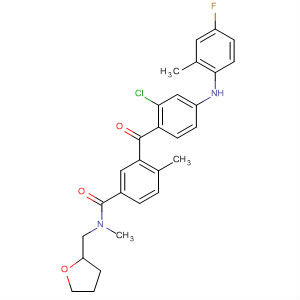 Benzamide,3-[2-chloro-4-[(4-fluoro-2-methylphenyl)amino]benzoyl]-N,4-dimethyl-N-[(tetrahydro-2-furanyl)methyl]-