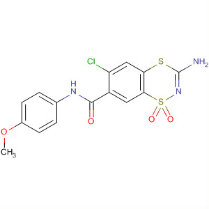 1,4,2-Benzodithiazine-7-carboxamide,3-amino-6-chloro-N-(4-methoxyphenyl)-, 1,1-dioxide