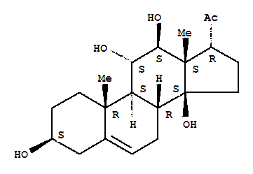 Pregn-5-en-20-one,3,11,12,14-tetrahydroxy-, (3b,11a,12b,14b,17a)- (9CI)