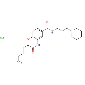 2H-1,4-Benzoxazine-6-carboxamide,2-butyl-3,4-dihydro-3-oxo-N-[3-(1-piperidinyl)propyl]-,monohydrochloride