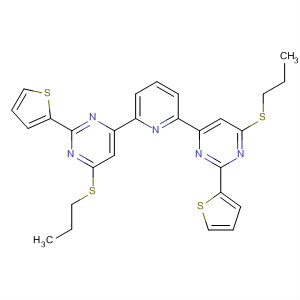 Pyrimidine, 4,4'-(2,6-pyridinediyl)bis[6-(propylthio)-2-(2-thienyl)-