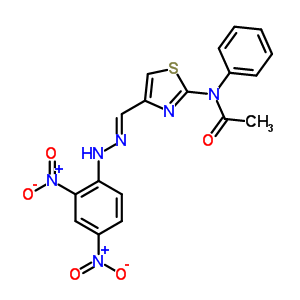 N-(4-{(E)-[2-(2,4-dinitrophenyl)hydrazinylidene]methyl}-1,3-thiazol-2-yl)-N-phenylacetamide