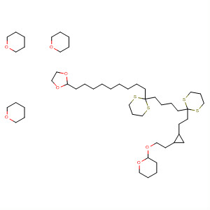 1,3-Dithiane,2-[4-[2-[9-(1,3-dioxolan-2-yl)nonyl]-1,3-dithian-2-yl]butyl]-2-[2-[2-[2-[(tetrahydro-2H-pyran-2-yl)oxy]ethyl]cyclopropyl]ethyl]-