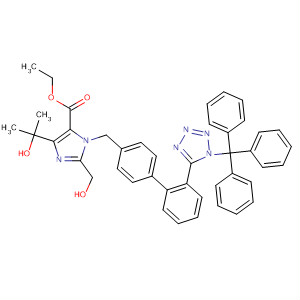1H-Imidazole-5-carboxylic acid,2-(hydroxymethyl)-4-(1-hydroxy-1-methylethyl)-1-[[2'-[1-(triphenylmethyl)-1H-tetrazol-5-yl][1,1'-biphenyl]-4-yl]methyl]-, ethyl ester