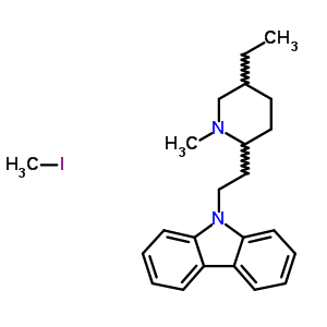 9-[2-(5-ethyl-1-methylpiperidin-2-yl)ethyl]-9H-carbazole - iodomethane (1:1)