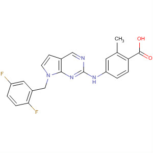 Benzoic acid,4-[[7-[(2,5-difluorophenyl)methyl]-7H-pyrrolo[2,3-d]pyrimidin-2-yl]amino]-2-methyl-