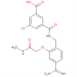 Benzoic acid,3-[[[[4-(aminoiminomethyl)-2-[2-(methylamino)-2-oxoethoxy]phenyl]methyl]amino]carbonyl]-5-chloro-