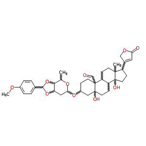 3-{[2,6-dideoxy-3,4-O-(4-methoxybenzylidene)hexopyranosyl]oxy}-5,14-dihydroxy-19-oxocard-20(22)-enolide