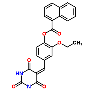 2-ethoxy-4-[(2,4,6-trioxotetrahydropyrimidin-5(2H)-ylidene)methyl]phenyl naphthalene-1-carboxylate
